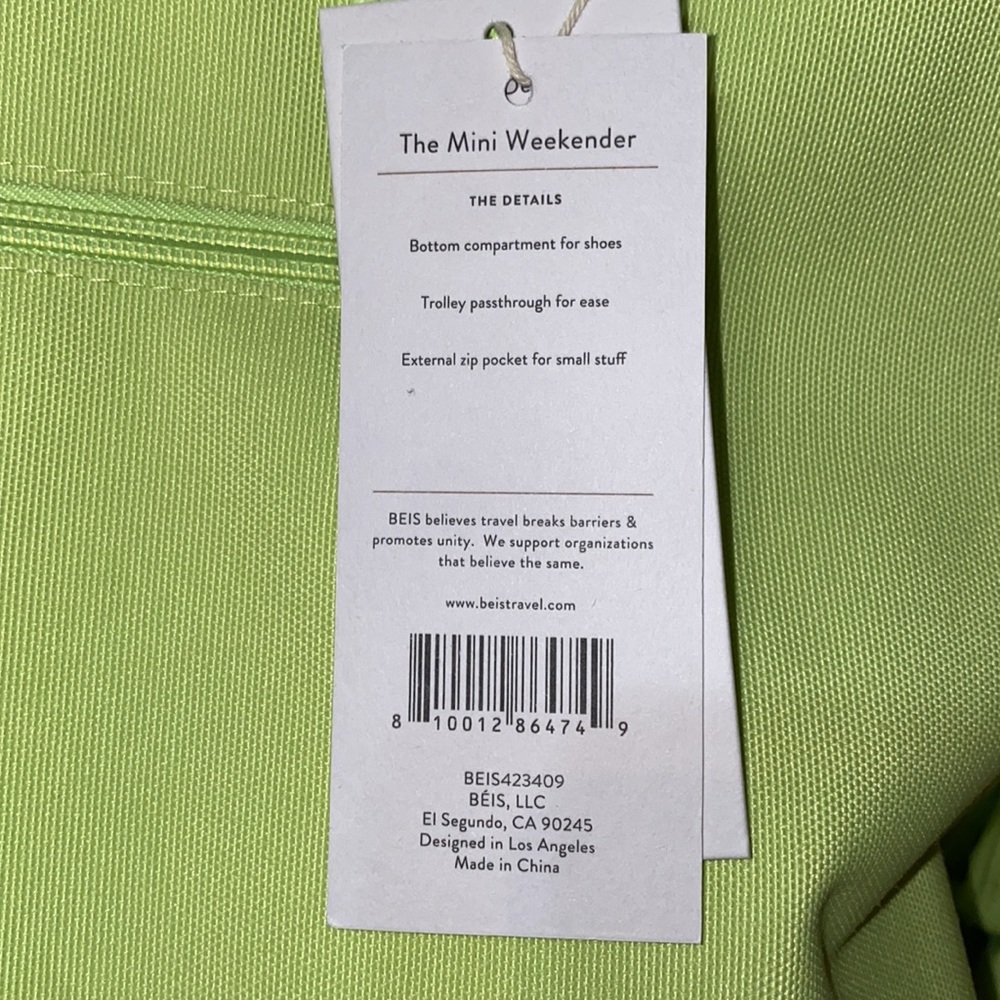NFS💢 3 pc SET BEIS CITRON WEEKENDER & COSMETIC POUCHES - Picture 12 of 13